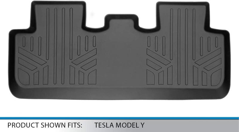 SMARTLINER All Weather Custom Fit 2nd Row Black Floor Mat Liners for 2020-2021 Tesla Model Y - Image 3
