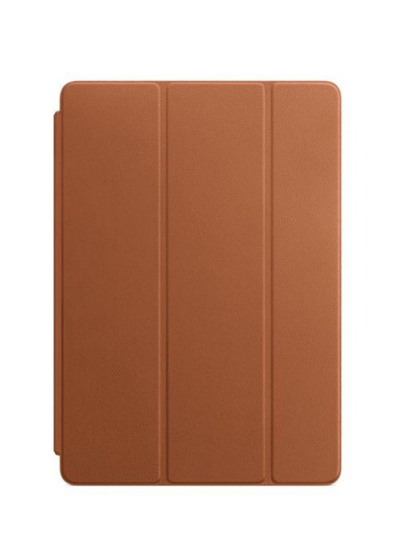 iPad 9th Gen Case 10.2" Brown – Slim Shockproof PU Plastic Cover with Magnetic Stand, Durable Protective Tablet Case for iPad 9th Generation