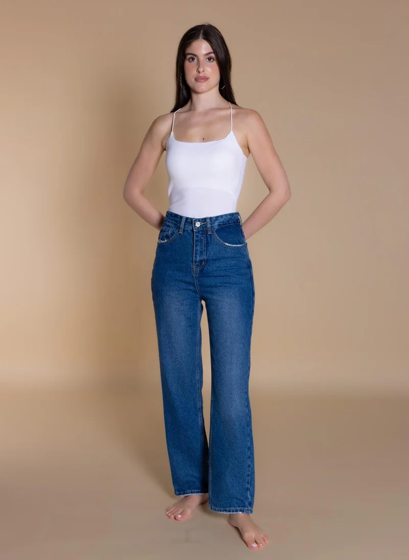 شايبس MID-WAIST MOM FIT JEANS