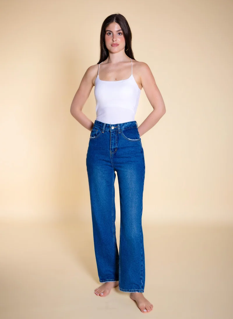 شايبس MID-WAIST MOM FIT JEANS