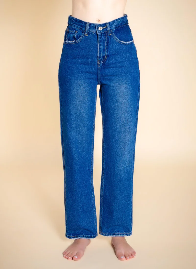 شايبس MID-WAIST MOM FIT JEANS