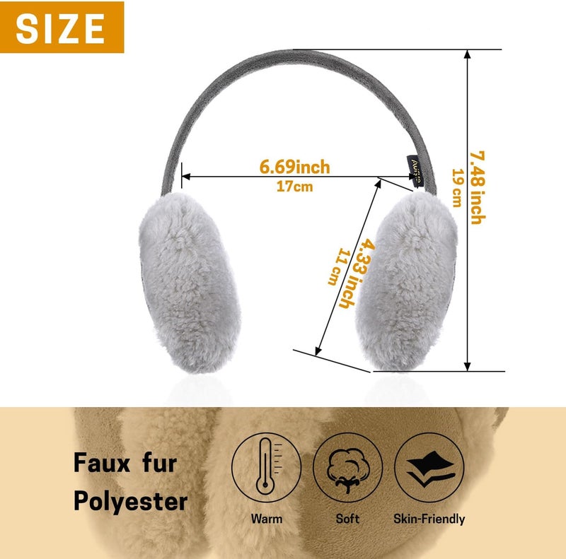 Aurya Kids Classic Ear Warmers/Earmuffs-Winter Faux Fur Warm Ear Muffs for Boys and Girls - Image 3
