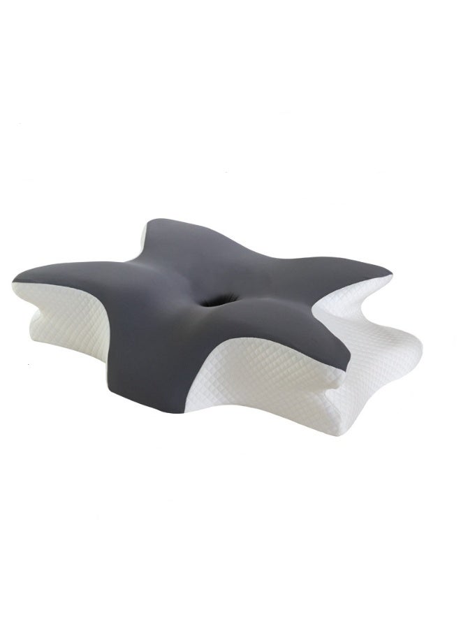 أفضل YK وسادة رغاوي الذاكرة المريحة لدعم الرقبة والكتف -وسادة النوم التقويمية ذات العبوة الرمادية الداكنة، 1160 جرام وسادة الراحة للبالغين بحجم كوين (60×40×13 سم) - Image 1