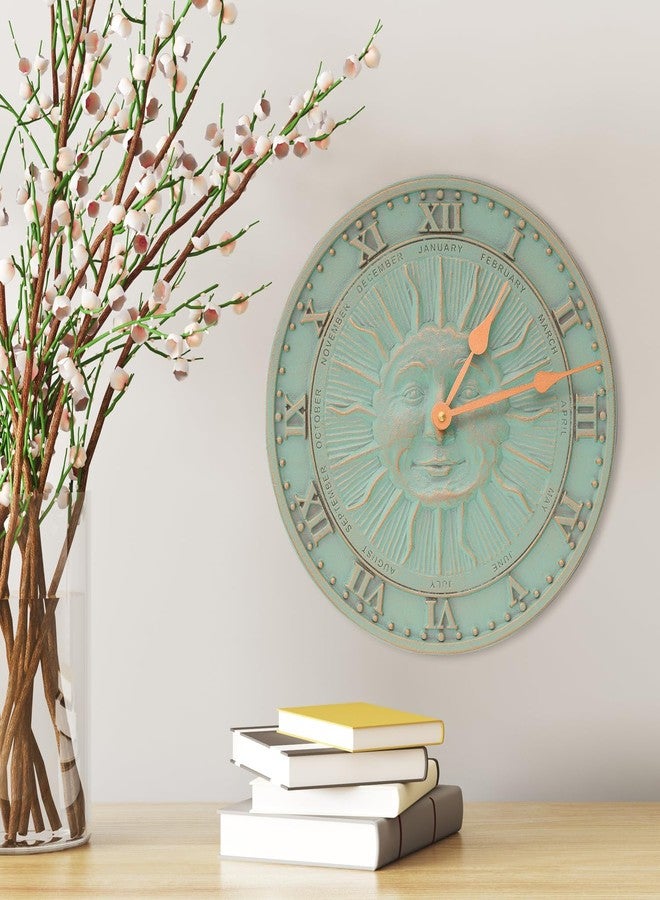 Whitehall Products Sunface Clock, Copper Verdi - Image 2