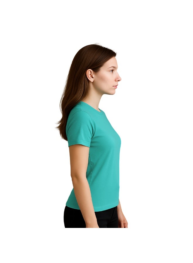 برينت شوب فور مي تي شيرت نسائي ممشط برقبة مستديرة للبالغين، 190 جرام لكل متر مربع، قطن خالص، ألوان أساسية - Image 4