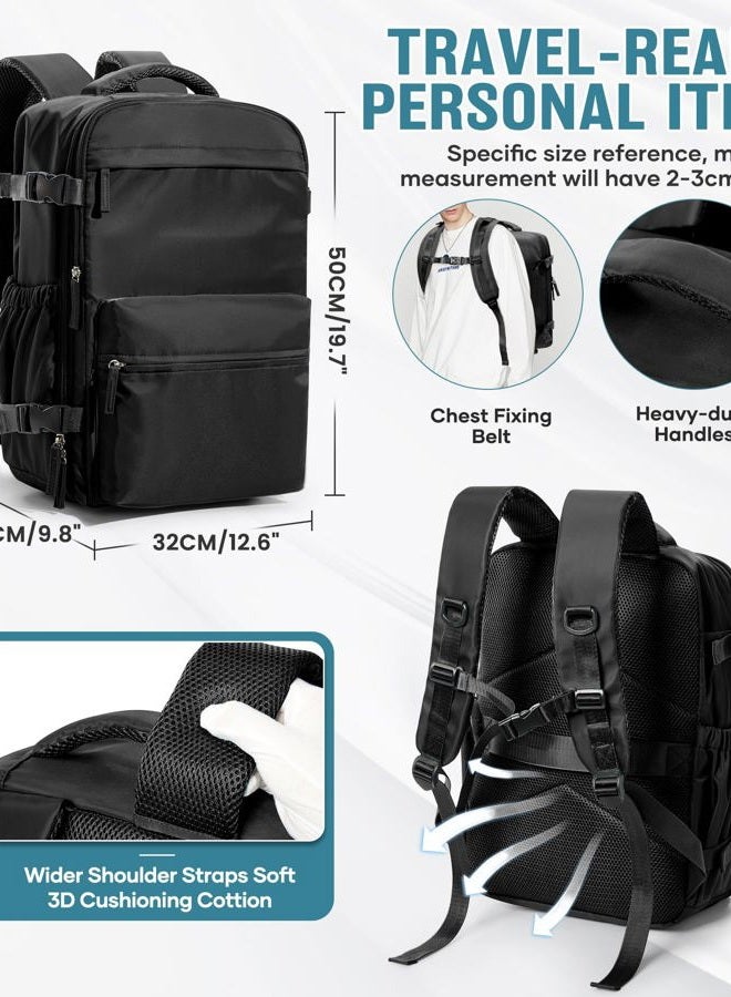 BOXSAM Vacuum Travel Backpack with Pump for Women, Black, LARGE(AIR PUMP INCLUDED), Minimalist - Image 5