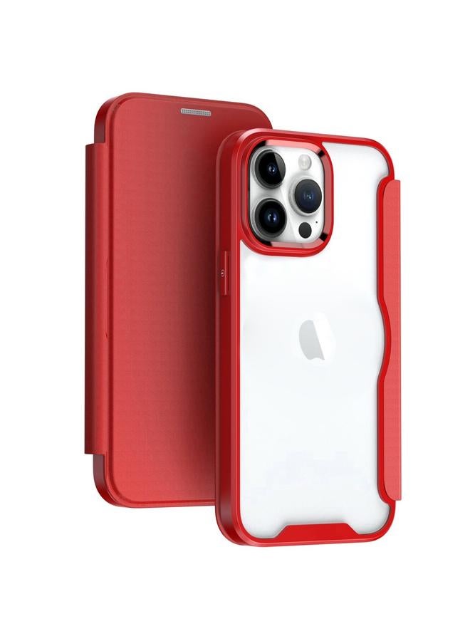 اس-توب جراب لهاتف iPhone 15 Pro مصنوع من الجلد المقاوم للامتصاص بتقنية RFID - Image 1