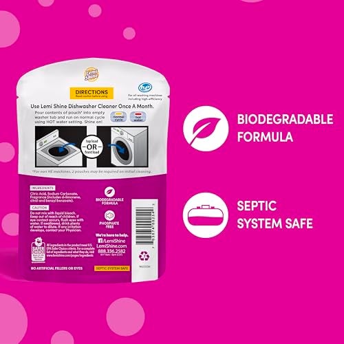 Lemi Shine Washing Machine Cleaner, Restore Performance, Biodegradable Ingredients (1 Count) - Image 5