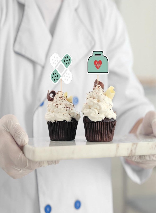 Epakh 36 Pcs Residency Match Day Cupcake Toppers Match Day Residency Decorations Cupcake Picks for Medical Rn Nurse Themed Birthday Party Cake Decorations Supplies - Image 4