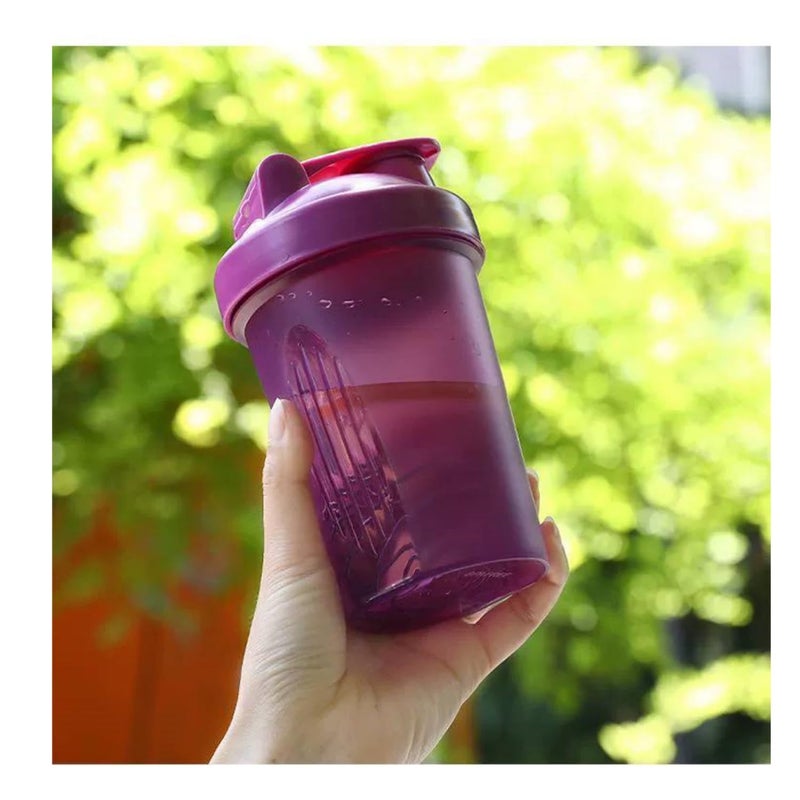 BKDRL Shaker Bottle for Protein Powder w Classic Loop Top BPA freeSecure ScrewOn Lid Stay Open Flip CapBPA Free16oz Whole Purple16Oz400ML - Image 2