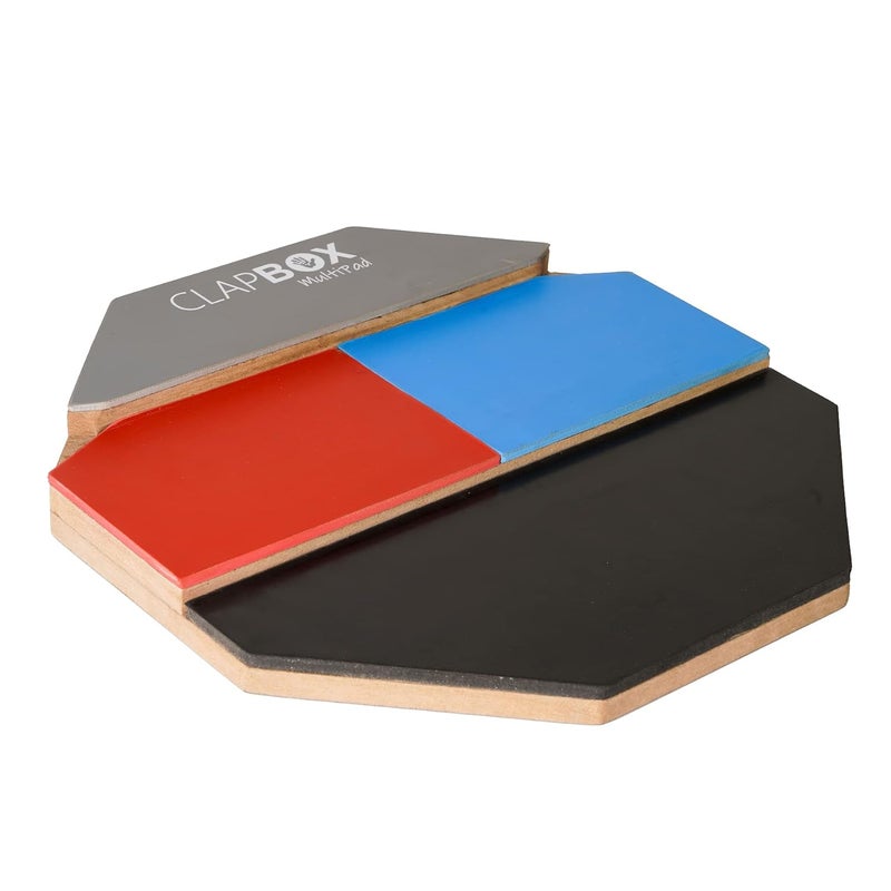 Clapbox Multipad Drum Practice Pad - 4 Different surfaces, 12 inches (Practice Pad Only) - Image 5