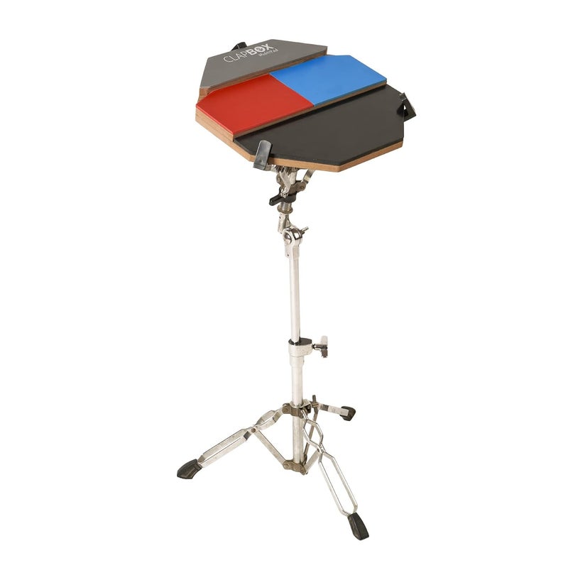 Clapbox Multipad Drum Practice Pad - 4 Different surfaces, 12 inches (Practice Pad Only) - Image 3
