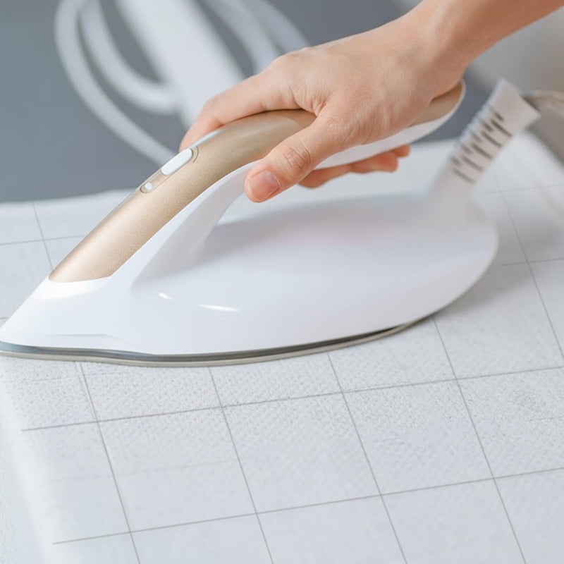 Breling Fusible Interfacing with 2.5 x 2.5 Inches Grid Nonwoven Layout Iron on Polyester/Rayon Lightweight Interfacing for DIY Crafts Supplies(Medium Weight,12 Inches X 10 yd) - Image 4