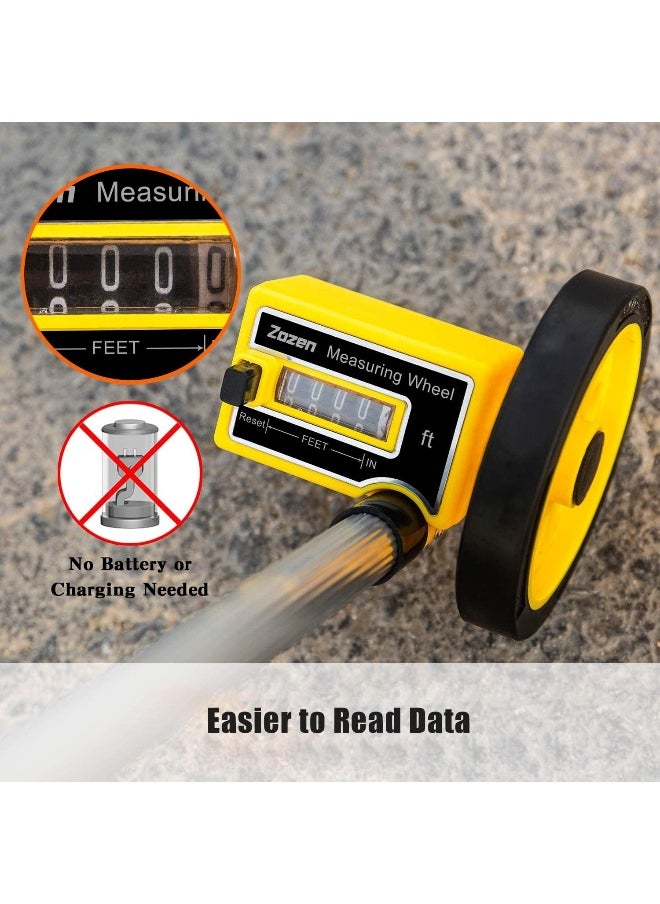 ZOZEN Measuring Wheel, 4-Inch Measure Wheel - Scalable Length, Measuring Wheel In Feet And Inches, [Up To 10,000Ft] Walking Measuring Wheel With Carrying Bag  - Image 2