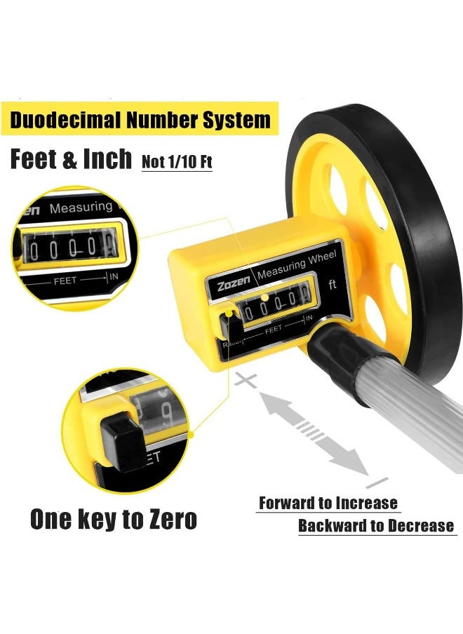 ZOZEN Measuring Wheel, 4-Inch Measure Wheel - Scalable Length, Measuring Wheel In Feet And Inches, [Up To 10,000Ft] Walking Measuring Wheel With Carrying Bag  - Image 4