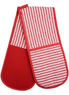Stripe Red Double Oven Mitt