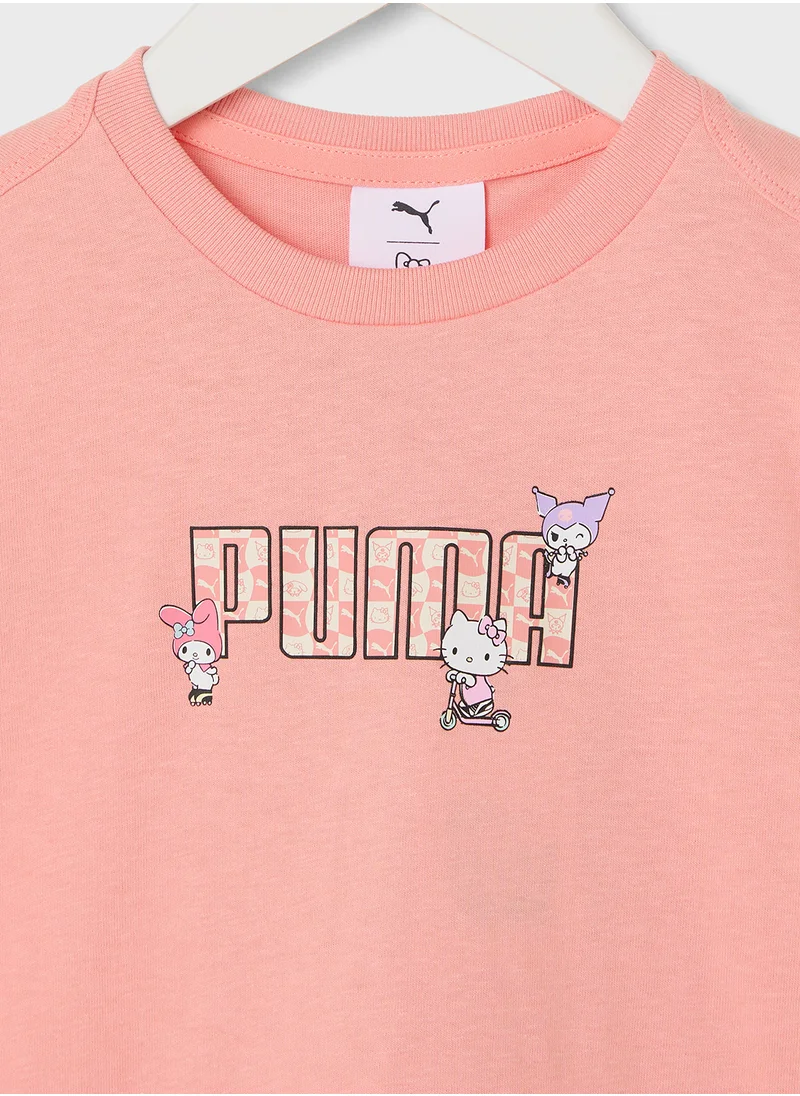 بوما Kids Hello Kitty & Friends Relaxed Graphic T-Shirt