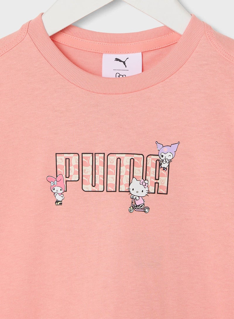 PUMA Kids Hello Kitty & Friends Relaxed Graphic T-Shirt - Image 3