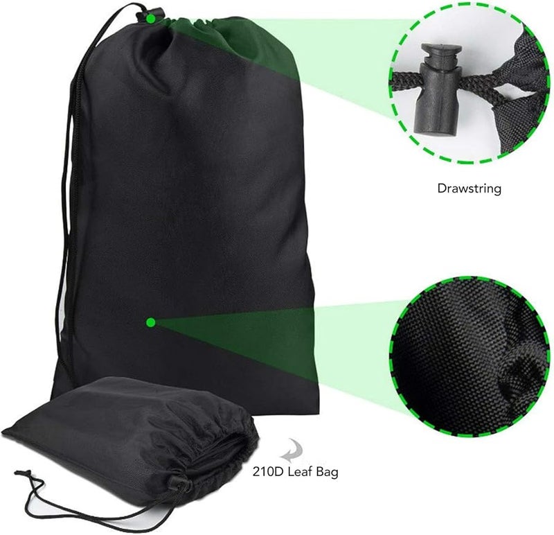 Large Capacity 210D Oxford Cloth Lawn Mower Leaf Bag Durable Reusable Grass Catcher with Drawstring - Image 3