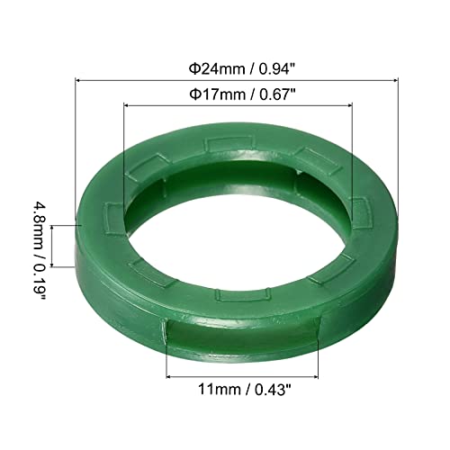 PATIKIL Key Cap Cover Rings, 20Pcs 24mm Keys Identifier Coding Tags Silicone Sleeve for Office House Apartment Green - Image 2