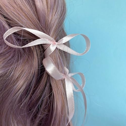 LilyRin Pale Pink Ribbon 1/4 Inches 36 Yards Satin Roll Perfect for Scrapbooking, Art, Wedding, Wreath, Baby Shower, Packing Birthday, Wrapping Christmas - Image 3