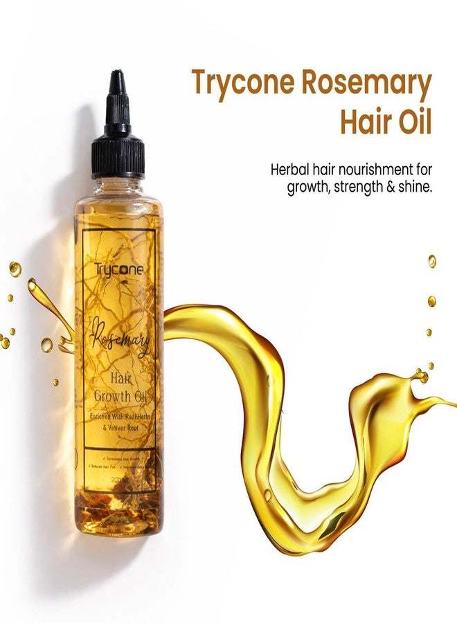 Trycone Rosemary Hair Oil for Hair Growth & Scalp Health - Enriched with Herbs & Vitamin E | Reduces Hair Fall, Strengthens Roots, Promotes Shine | 200 ml - Image 5