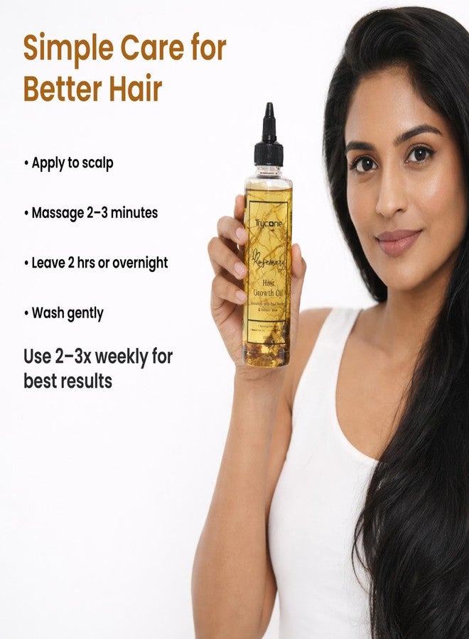 Trycone Rosemary Hair Oil for Hair Growth & Scalp Health - Enriched with Herbs & Vitamin E | Reduces Hair Fall, Strengthens Roots, Promotes Shine | 200 ml - Image 2