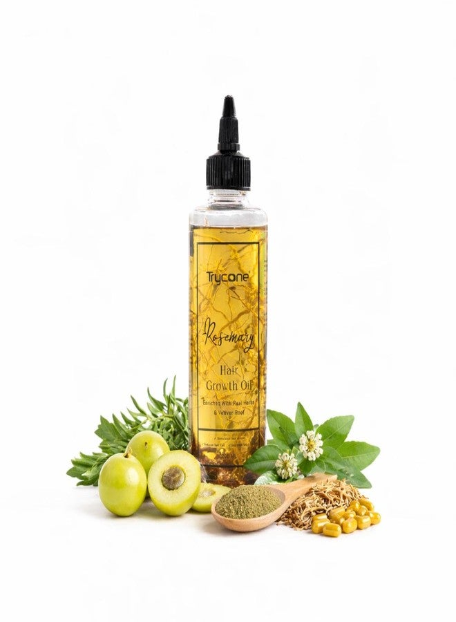 Trycone Rosemary Hair Oil for Hair Growth & Scalp Health - Enriched with Herbs & Vitamin E | Reduces Hair Fall, Strengthens Roots, Promotes Shine | 200 ml - Image 1