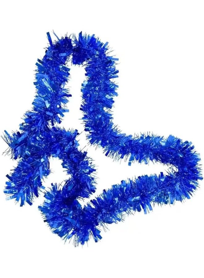 Day To Day Tinsel Garland for Christmas Halloween New Year Decoration- Blue - Image 1