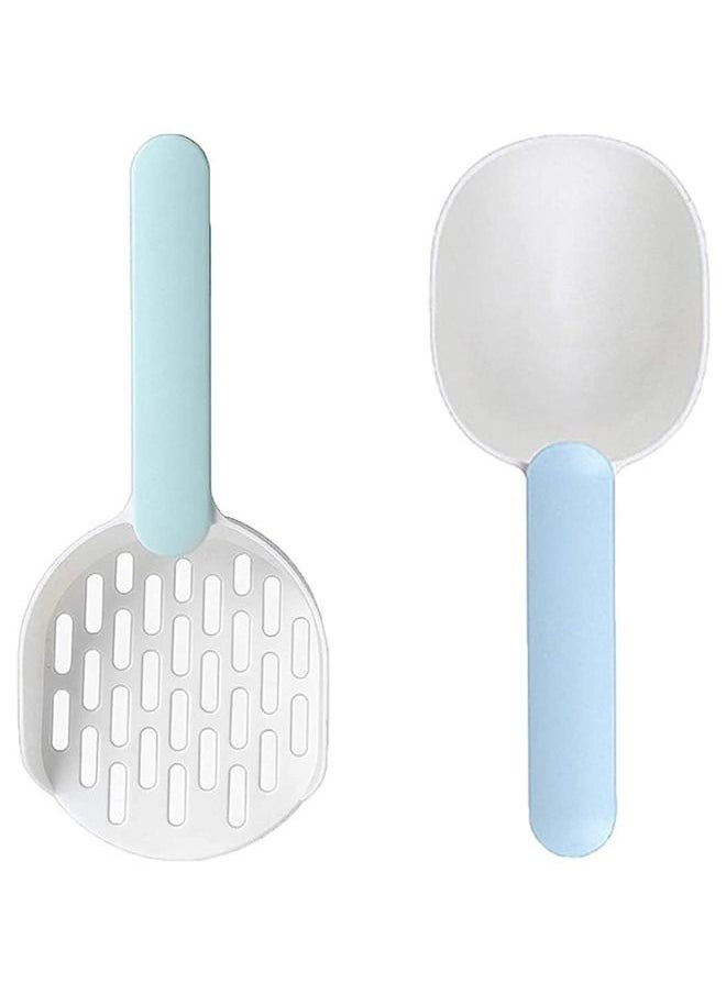 Neostyle Neostyle Cat Food and Litter Shovel Cleaner Tool 2 Piece White Blue  - Image 1