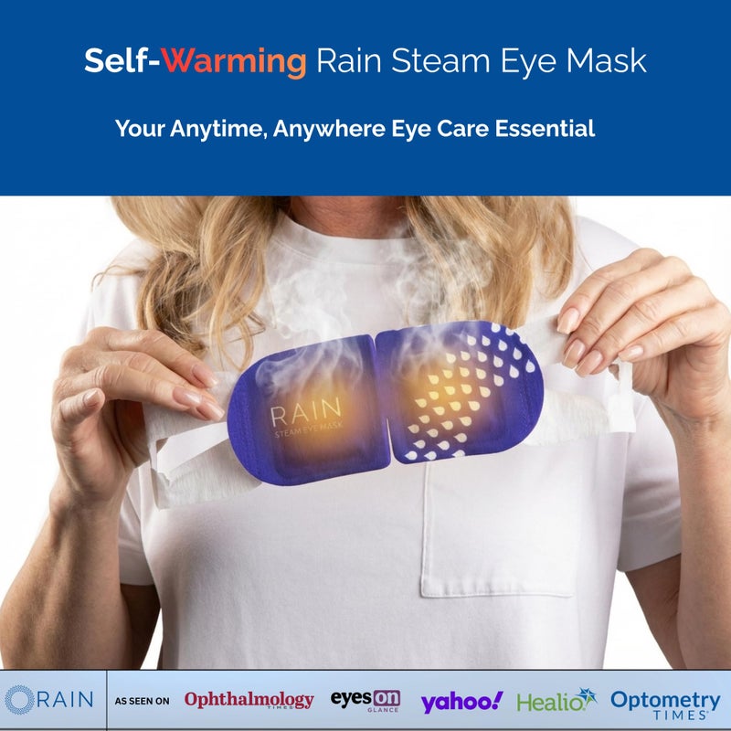 Rain Self Heating Steam Eye Mask for Dry Eyes - Warming Eye Compress with Moist Heat Therapy - Disposable Hot Compress Relief for Stye Treatment, Eye Fatigue & Dry Eye Relief (20 Masks) - Image 3