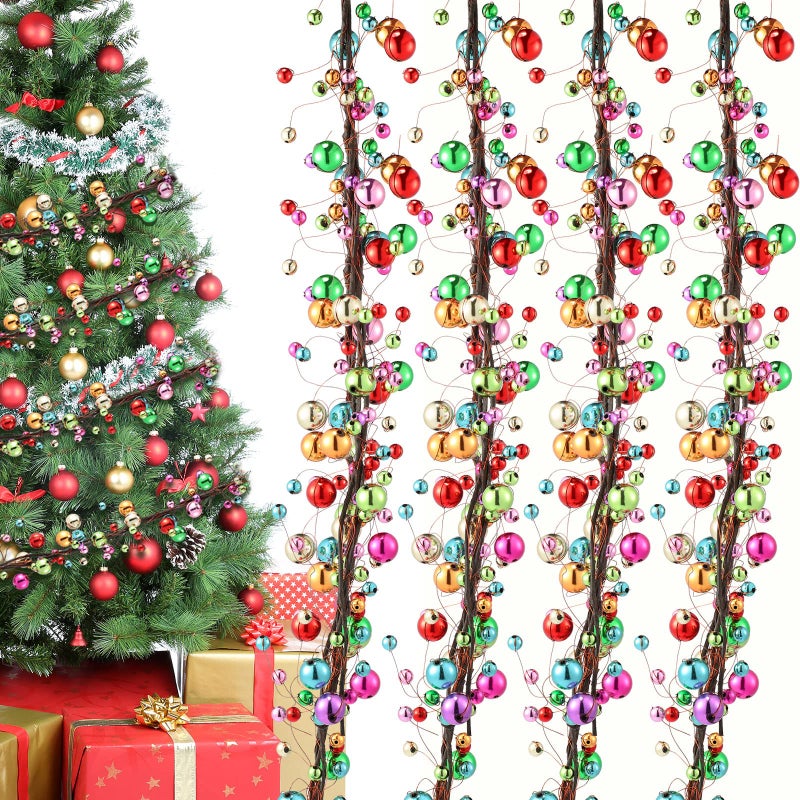 WILLBOND 36 ft Multicolored Christmas Ball Garland Ball Ornaments Hanging Baubles Ornament for Xmas Christmas Tree Fireplace Wreath Indoor Outdoor Home Office Decoration - Image 2