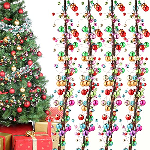 WILLBOND 36 ft Multicolored Christmas Ball Garland Ball Ornaments Hanging Baubles Ornament for Xmas Christmas Tree Fireplace Wreath Indoor Outdoor Home Office Decoration - Image 1