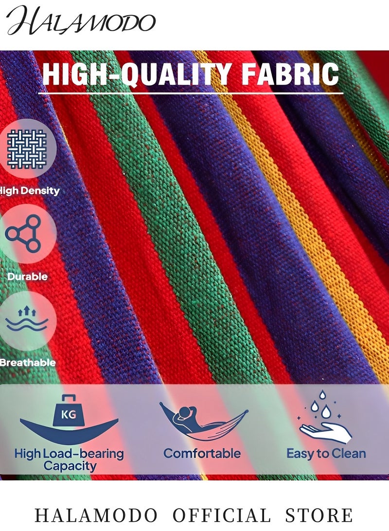 هالامودو أرجوحة قماشية، أرجوحة مريحة من القماش مع شجرة أحزمة لتعليق أرجوحة متينة حتى 660 رطلاً أرجوحة محمولة مع حقيبة سفر للتخييم في الهواء الطلق والفناء الخلفي - Image 2