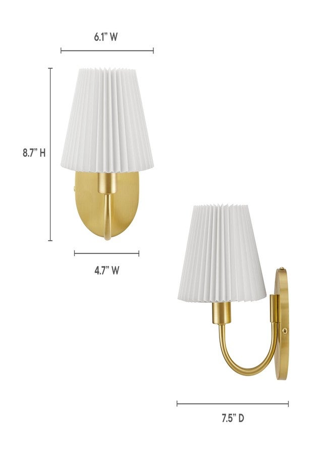 Modway Wave Modern 1-Light Wall Sconce in Brass - Image 4