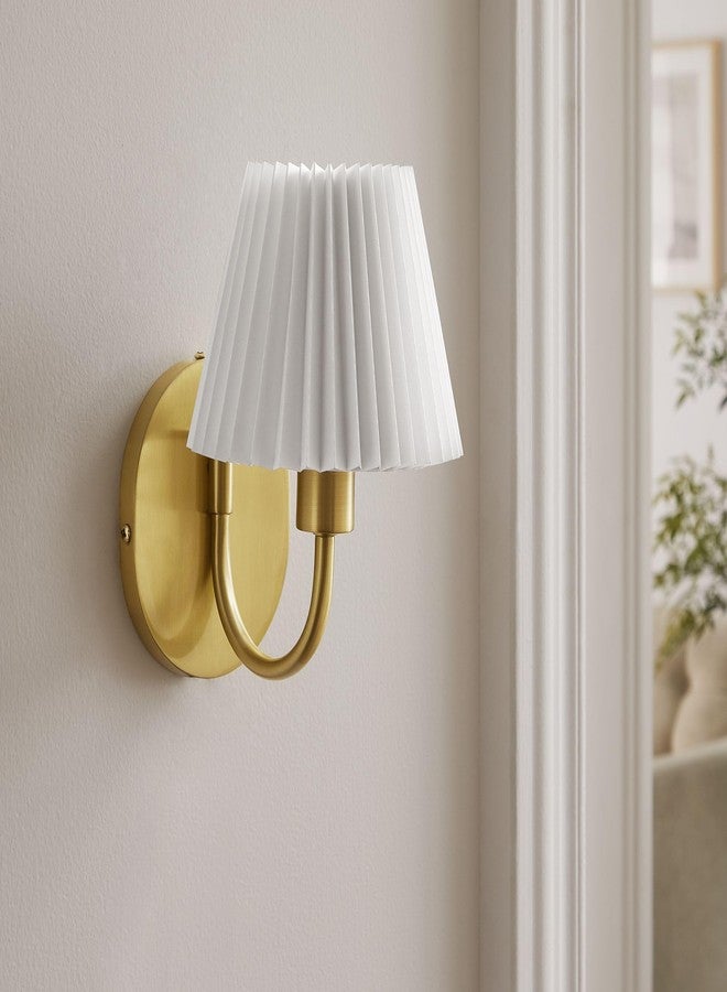 Modway Wave Modern 1-Light Wall Sconce in Brass - Image 1