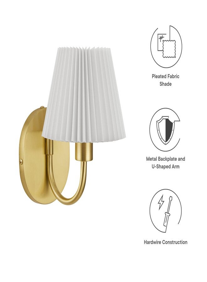 Modway Wave Modern 1-Light Wall Sconce in Brass - Image 2