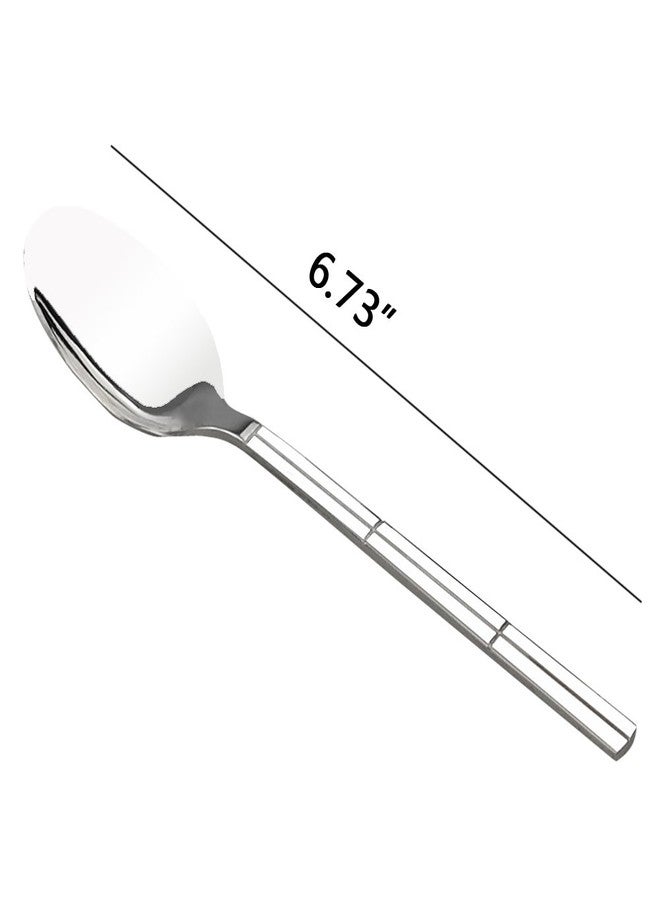 Lesbin Stainless Steel Flatware Dessert Spoon, Set of 12 - Image 2