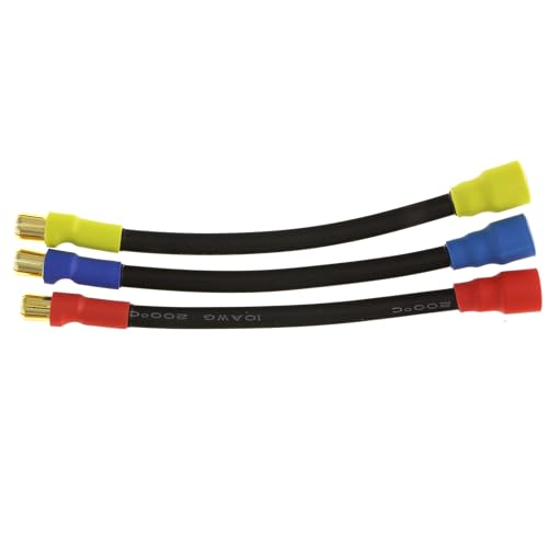 TRADOCK Replacement 6.5mm Male to 8mm Female Bullet Connector Extension Wire Adapter 10AWG 4.9 Inch for RC Motor & ESC - Image 5