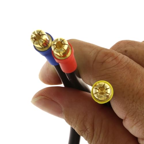 TRADOCK Replacement 6.5mm Male to 8mm Female Bullet Connector Extension Wire Adapter 10AWG 4.9 Inch for RC Motor & ESC - Image 4