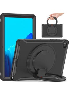 Case Cover Shockproof TPU + PC Protective Case with 360 Degree Rotation Foldable Handle Grip Holder & Pen Slot For Samsung Galaxy Tab A7 10.4 2020 T500 Black