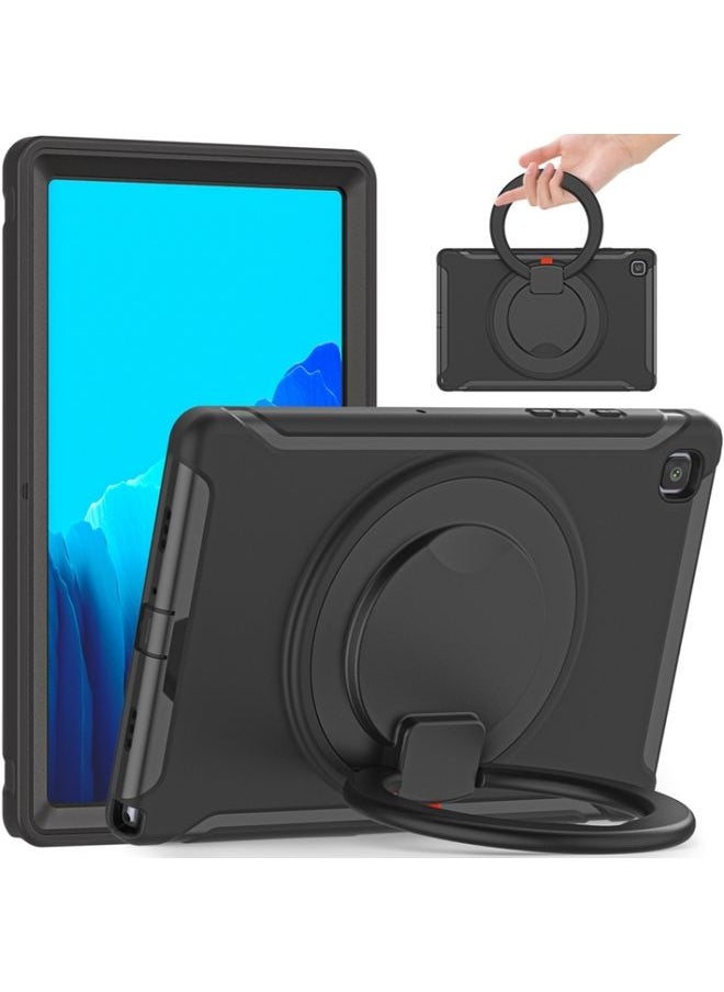 HuHa - Case Cover Shockproof TPU + PC Protective Case with 360 Degree Rotation Foldable Handle Grip Holder & Pen Slot For Samsung Galaxy Tab A7 10.4 2020 T500 Black - Image 1