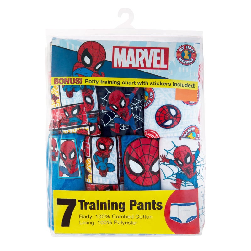 MARVEL Superhero 7PK-10PK Potty Training Pants with Success Chart & Stickers with Spiderman, Hulk & more sizes 18M, 2T, 3T, 4T - Image 2
