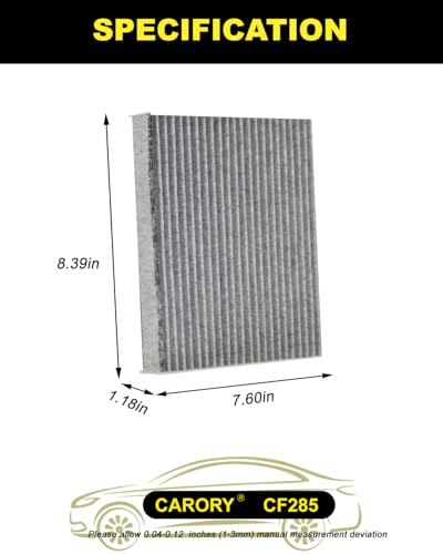CARORY Cabin Air Filter wActivated Carbon for Toyota Camry Corolla RAV4 Highlander Lexus RX350 NX300 GX460 Subaru Legacy Outback Jaguar FPace Land Rover Discovery Range Rover and More - Image 3
