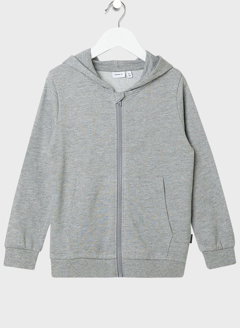 NAME IT Kids Girl Full-Zip Hoodie - Image 1