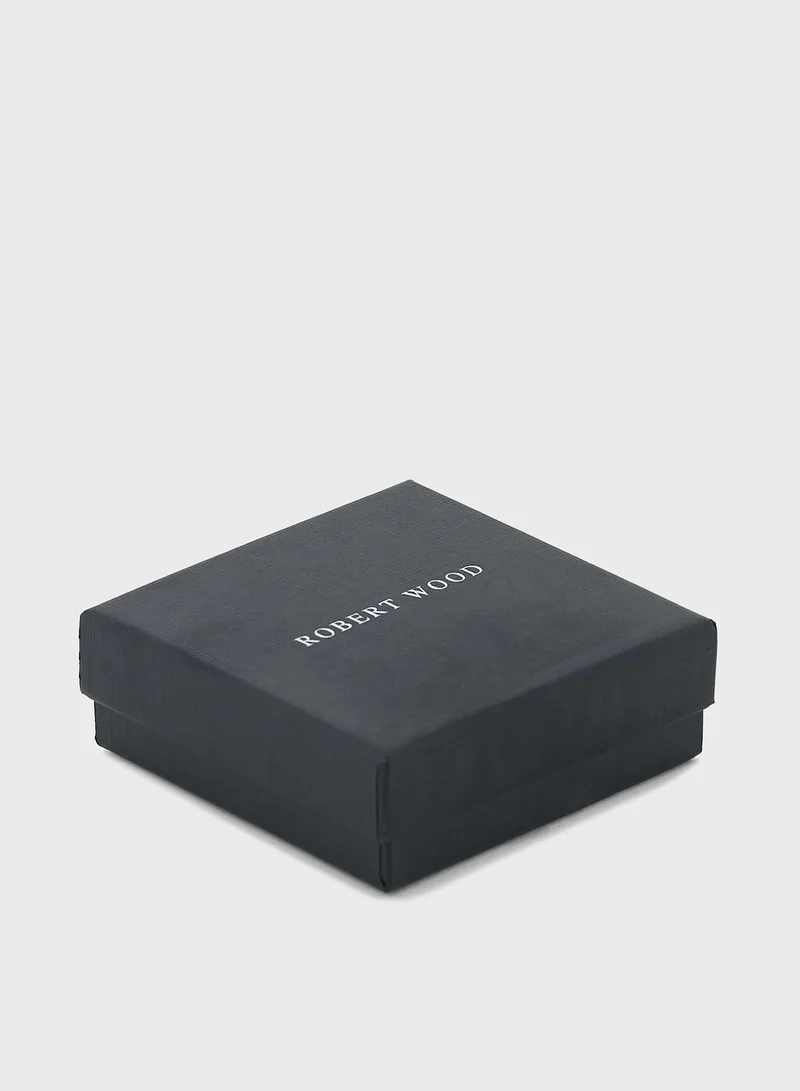 Robert Wood Steel Chain Bracelet In Gift Box