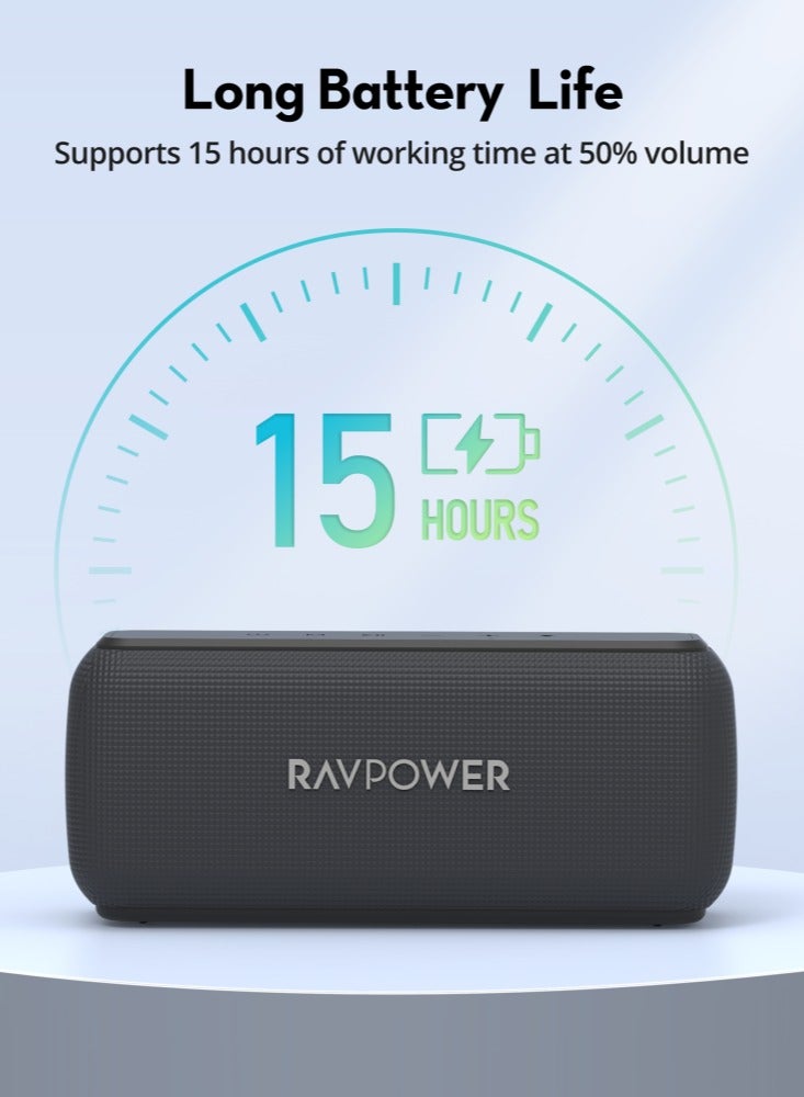 RavPower RP-SK001 60W Bluetooth Speaker IPX5 Black - Image 4