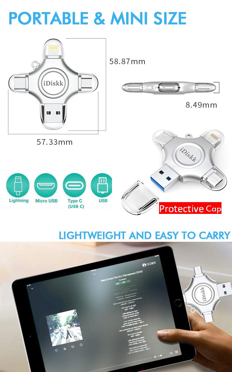 iDiskk 256GB App-le Certified iPhone 17 16 iDiskk FLASHDRIVE 256GB USB C Thumb Drive Photo Stick for iPhone iPad Android Samsung Flash Drive for iPhone Photos 15/14/13/12/12 pro/12 mini Storage - Image 5