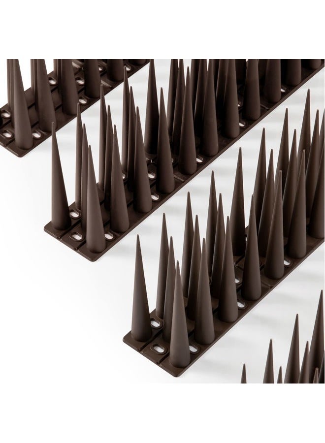 Offo Bird Spikes Pigeon Outdoor Deterrent Spikes for Squirrel Cat Keep Birds Raccoon Woodpecker Away Covers 8 Feet(244cm), Brown - Image 1