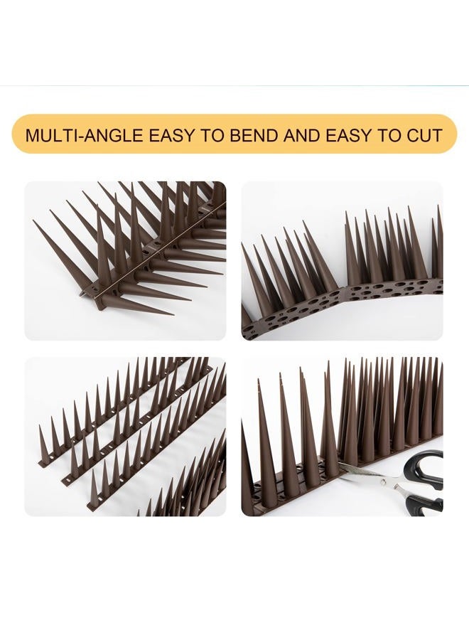 Offo Bird Spikes Pigeon Outdoor Deterrent Spikes for Squirrel Cat Keep Birds Raccoon Woodpecker Away Covers 8 Feet(244cm), Brown - Image 5
